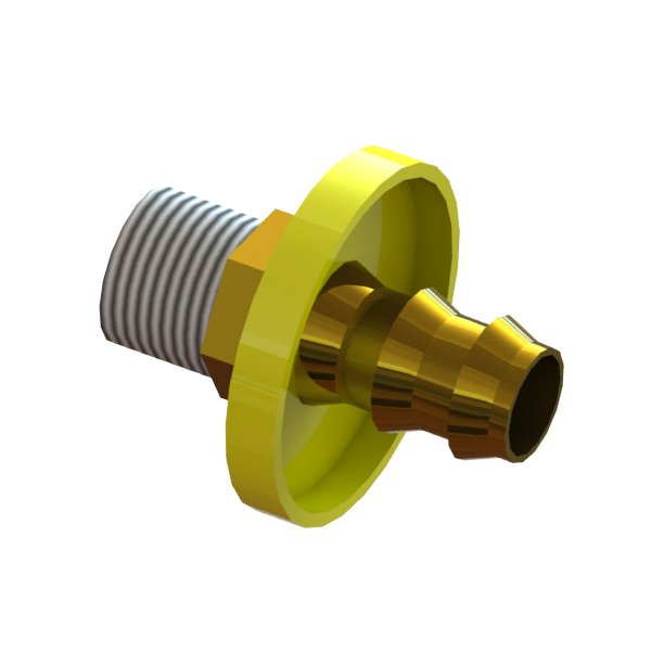 PART-129 Coupler 1/4" NPT Male to 3/8" Barb