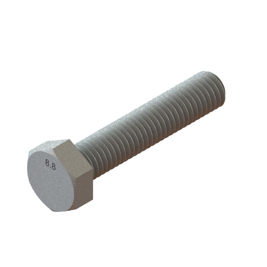 Screw M8 x 1.25 x 40 Hex Cap, Zinc