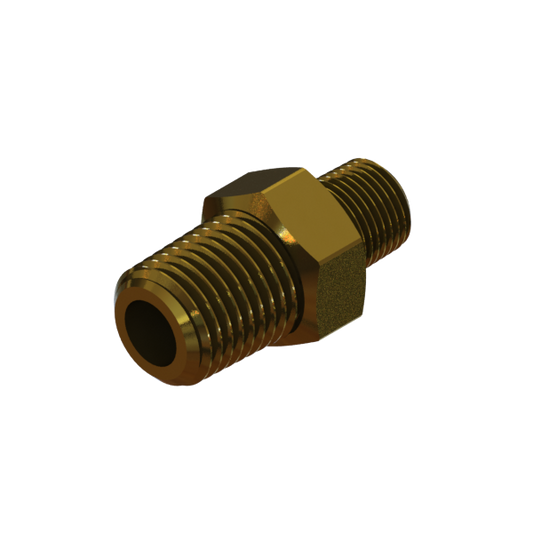 PART-406 Hex Nipple 1/4" MPT to 1/8" MPT