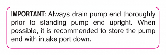 DECAL-43 Important to Drain Pump End Decal