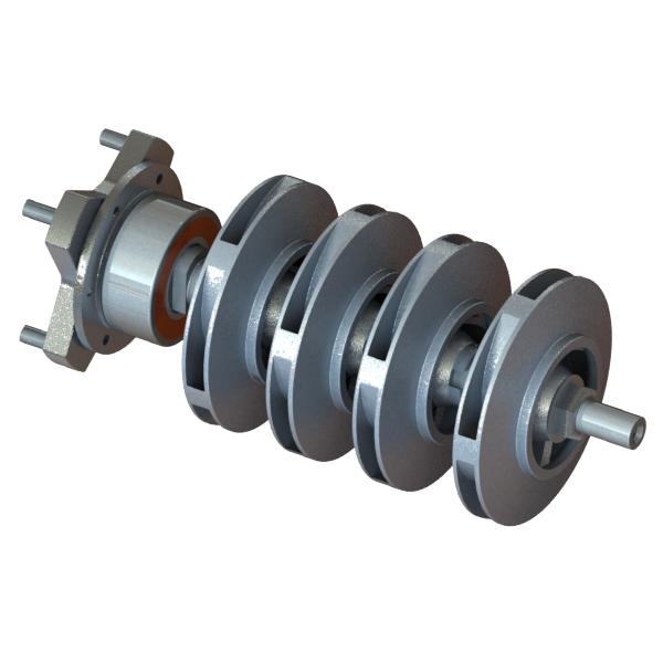 12-2DS PUMP SHAFT SUB-ASSY WITH IMPEL, SEAL BEARIN