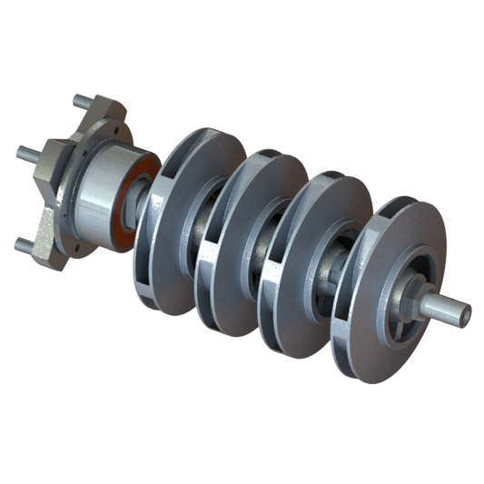 12-2DS PUMP SHAFT SUB-ASSY WITH IMPEL, SEAL BEARIN